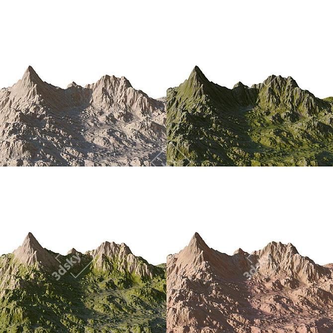 Mountain Vol 2 Terrain Model 3D model image 3