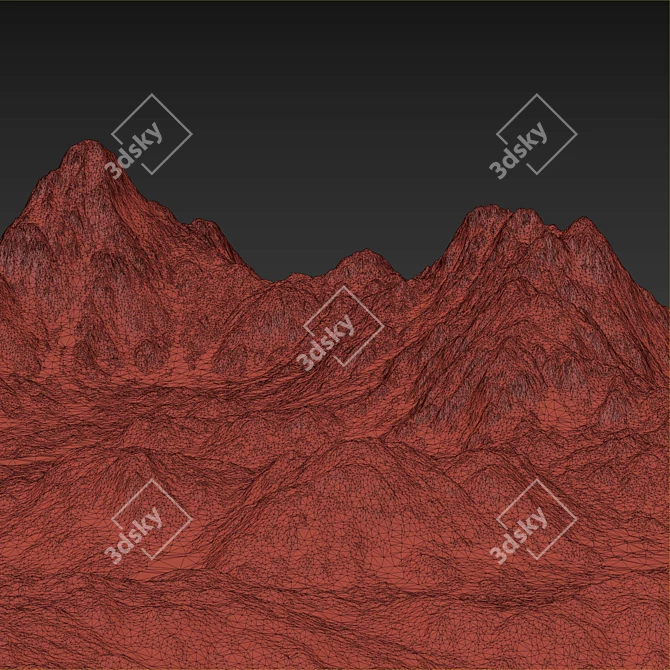 Mountain Vol 2 Terrain Model 3D model image 7