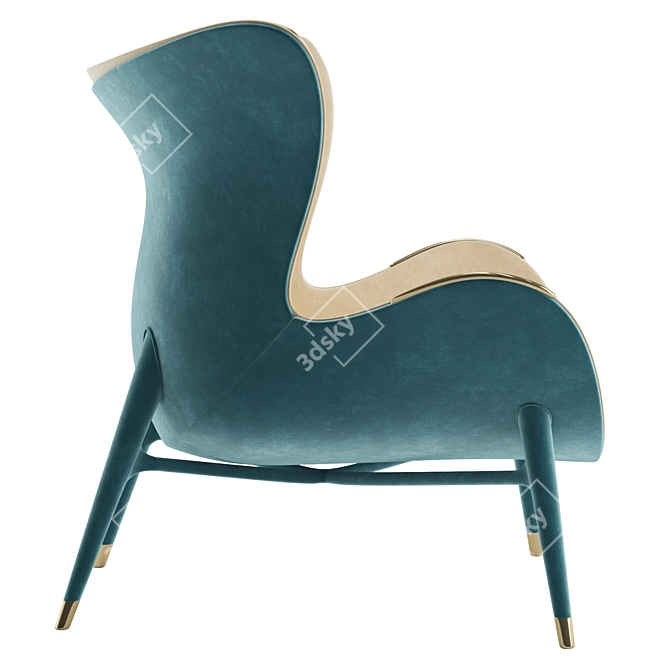  Stylish Wonatti Nazare Armchair 3D model image 3