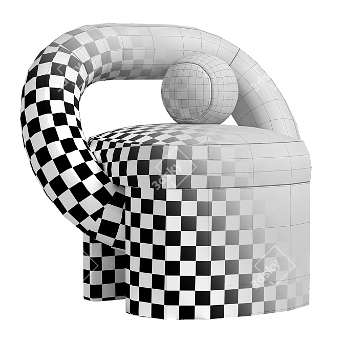 Modern Armchair Design 3D Model 3D model image 5