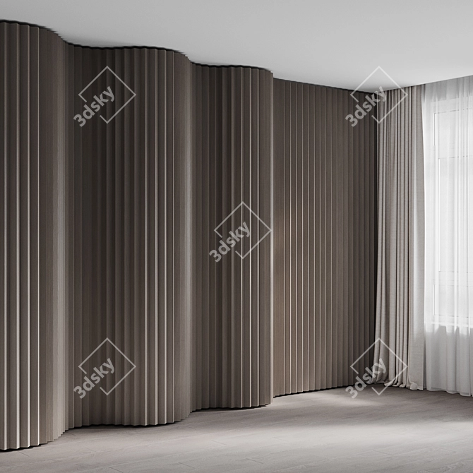 Kushi Wood Wall Panels 3D model image 6