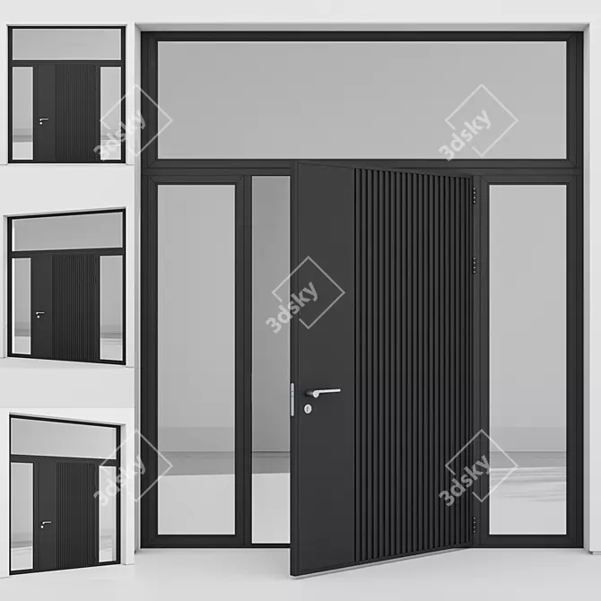 Corona Aluminum Door Model 26 3D model image 1