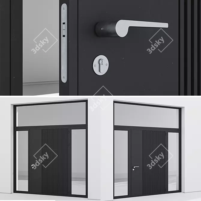 Corona Aluminum Door Model 26 3D model image 2