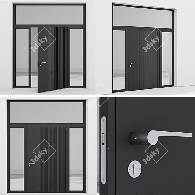 Corona Aluminum Door Model 26 3D model image 3