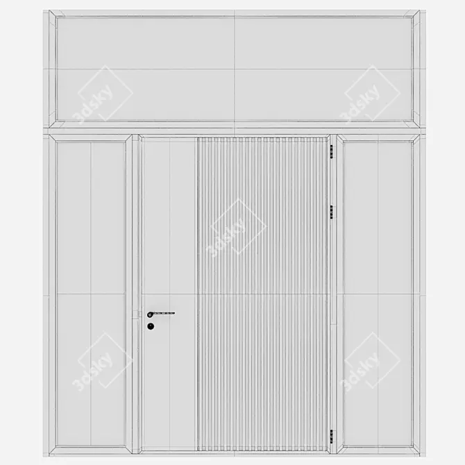 Corona Aluminum Door Model 26 3D model image 4