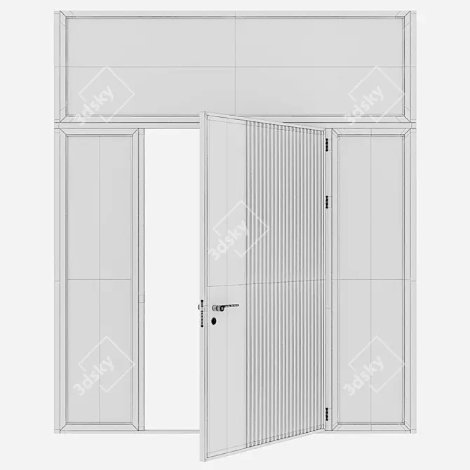 Corona Aluminum Door Model 26 3D model image 5