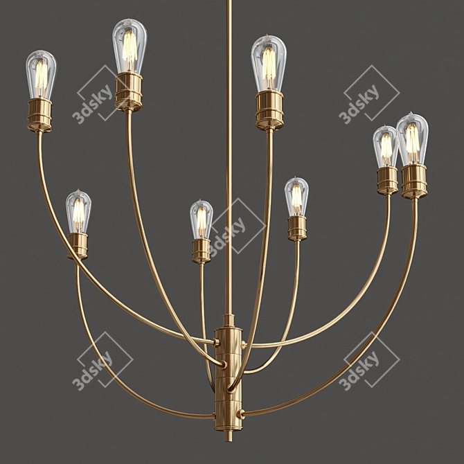 Kichler Hatton 8-Light Chandelier 3D model image 2