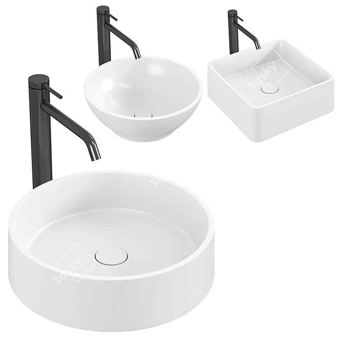 Salini Gloria Countertop Sink 3D model image 1