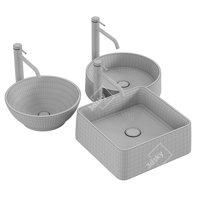 Salini Gloria Countertop Sink 3D model image 4