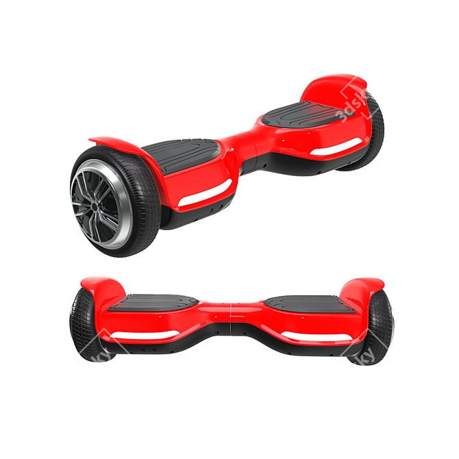 Tech-Enhanced Balance Scooter Kit 3D model image 1