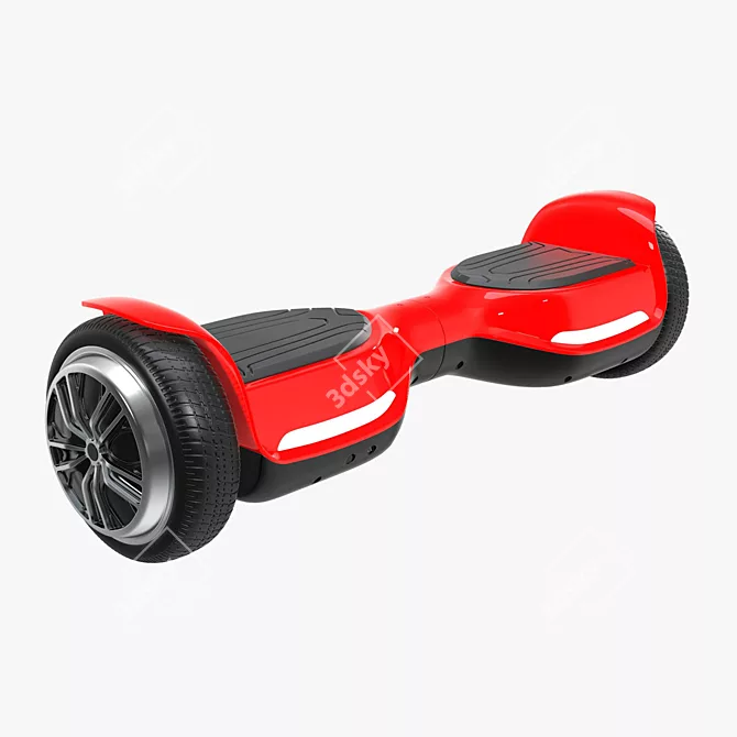 Tech-Enhanced Balance Scooter Kit 3D model image 5