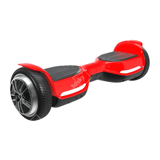 Tech-Enhanced Balance Scooter Kit 3D model image 6