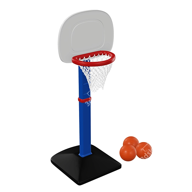 High-Quality Basketball Set: PBR Textures, Detailed Geometry 3D model image 1