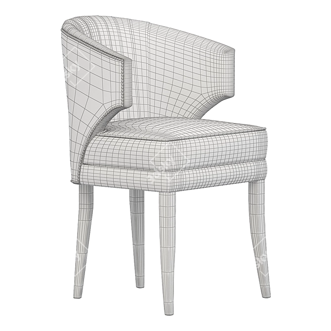 Art Deco Style Felix Chair 3D model image 2