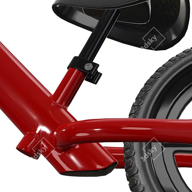 Kids Balance Bike, PBR Textures 3D model image 3