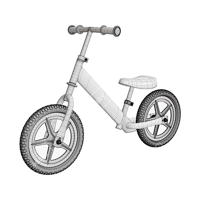 Kids Balance Bike, PBR Textures 3D model image 4