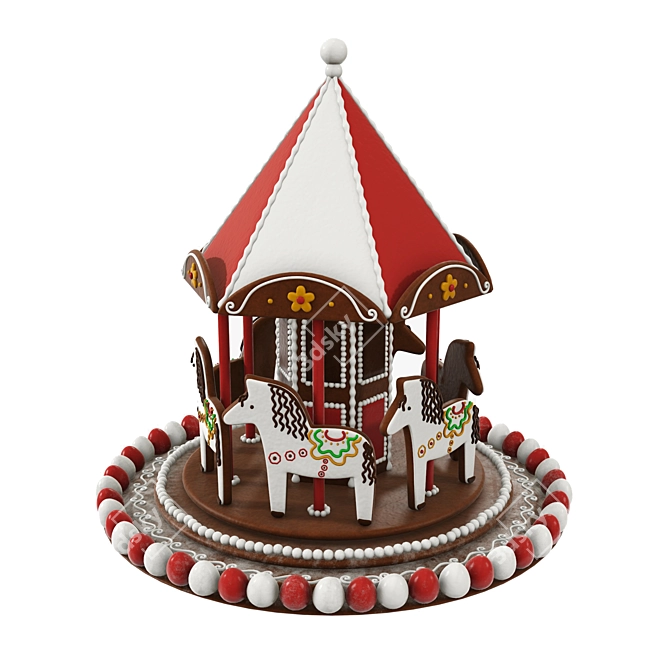 Christmas Cookie Carousel 3D Model 3D model image 1