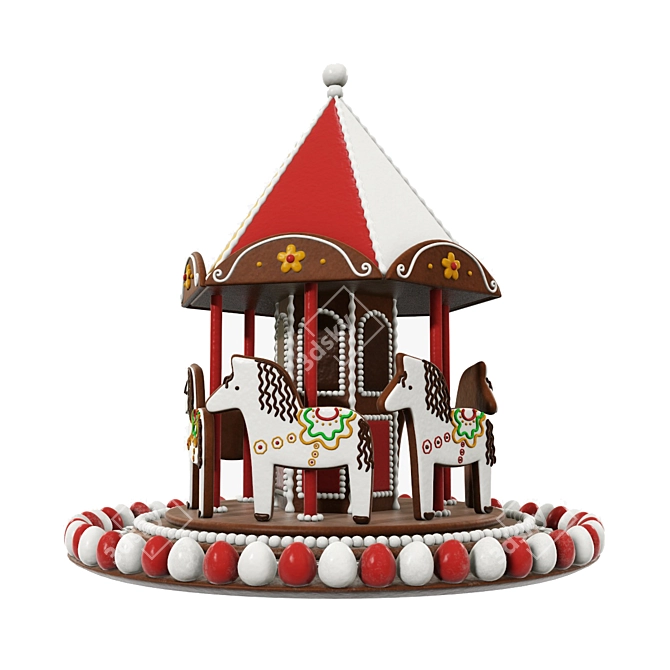 Christmas Cookie Carousel 3D Model 3D model image 2