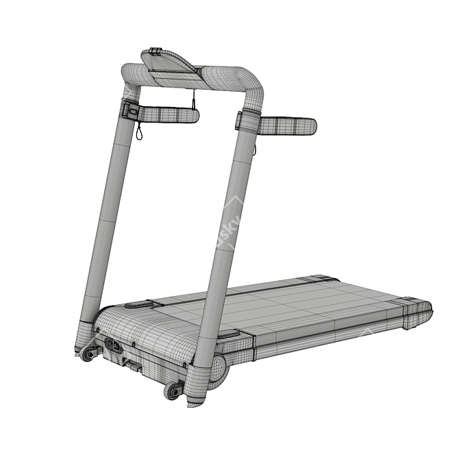 Foldable Treadmill with Detailed 3D Geometry 3D model image 3