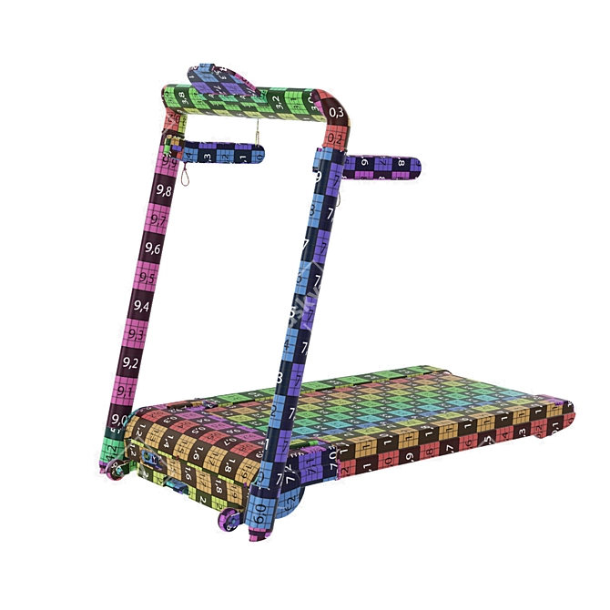 Foldable Treadmill with Detailed 3D Geometry 3D model image 4