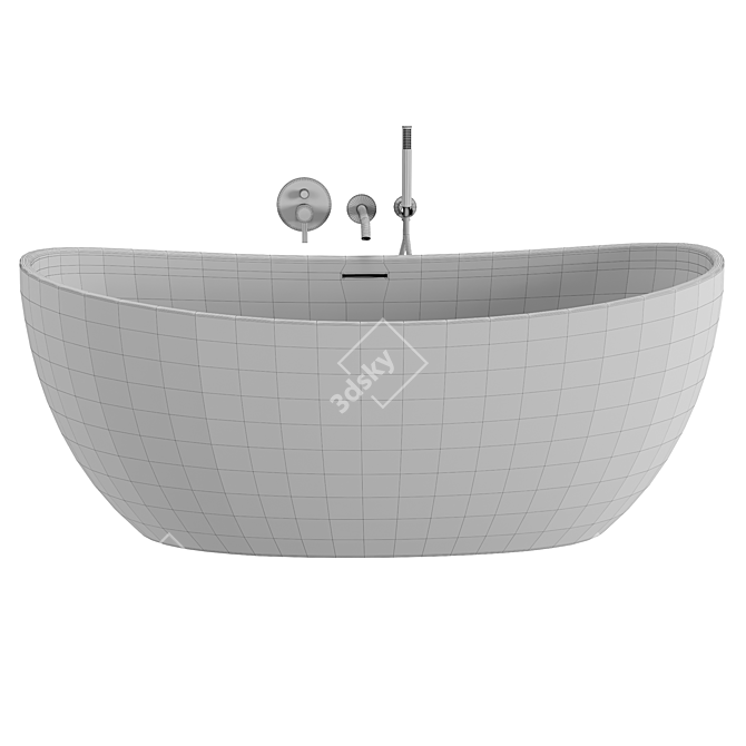 Luxury Soho Stone Bath 1630MM 3D model image 4