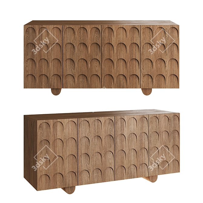 Elegant Winslow Credenza Storage Solution 3D model image 1