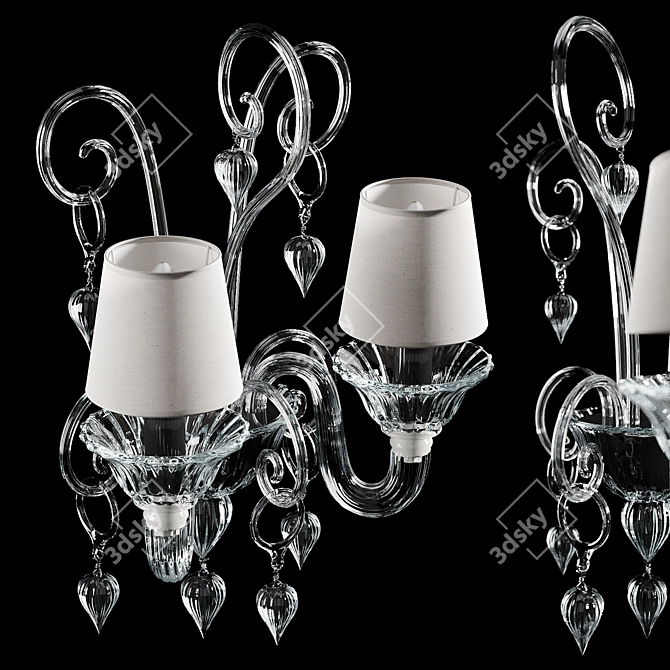 Veronese Cachemire Wall Sconce 2xE14 3D model image 3