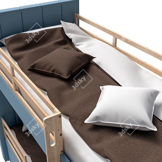 Cosy Kids Bunk Bed - 3D Visualization Ready 3D model image 2