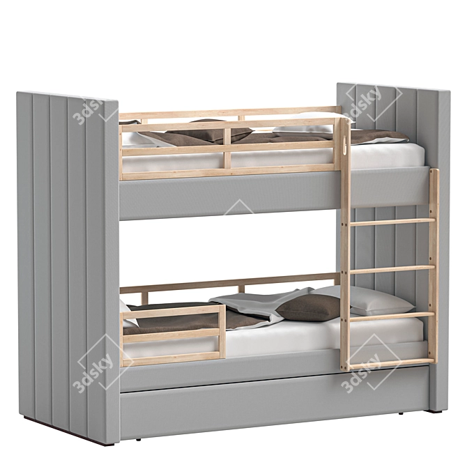 Cosy Kids Bunk Bed - 3D Visualization Ready 3D model image 4