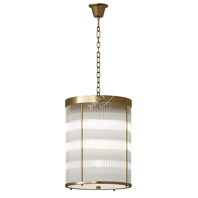 Elegant Charleston Pendant Light 3D model image 2