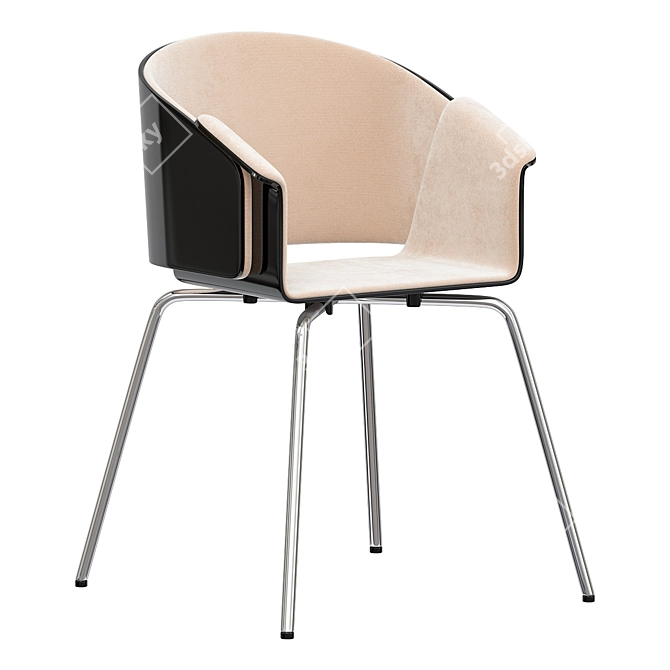 Elegant Rondo Chair 3D model image 1