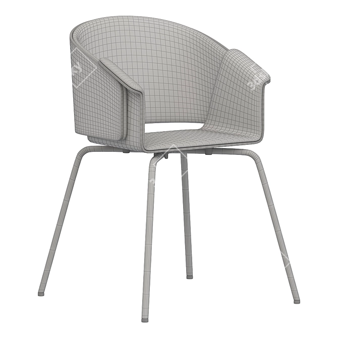 Elegant Rondo Chair 3D model image 2