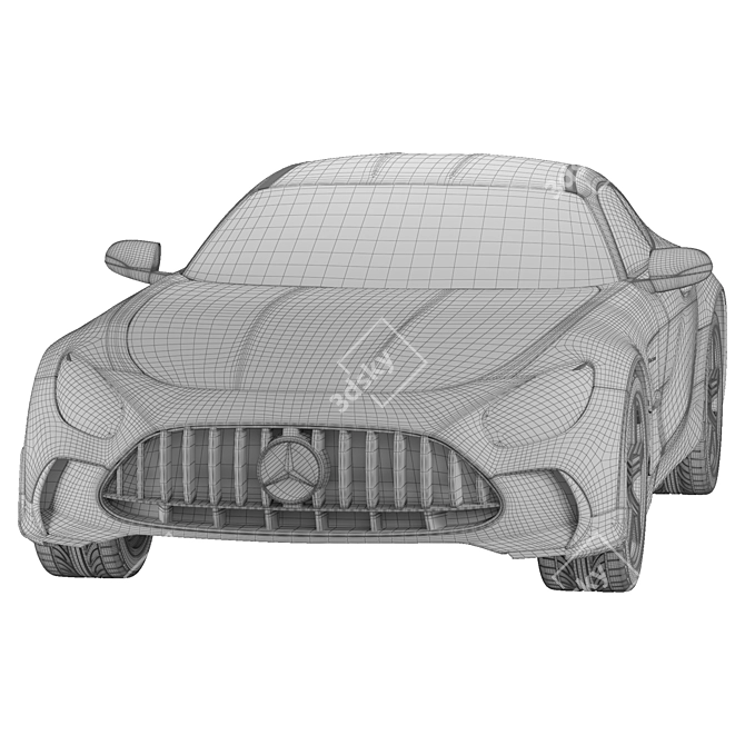 Sleek Mercedes AMG GT Model 3D model image 3