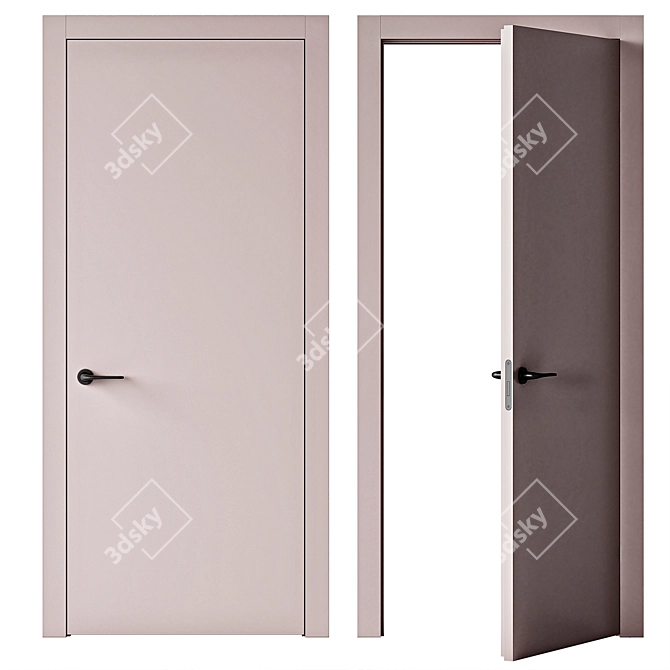 Modern Interior Doors Collection 3D model image 2