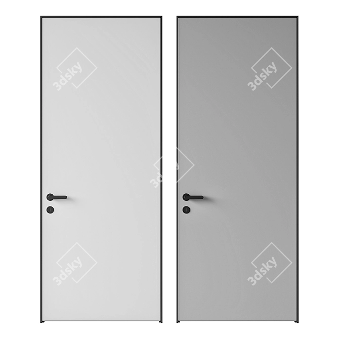 Modern Interior Doors Collection 3D model image 5