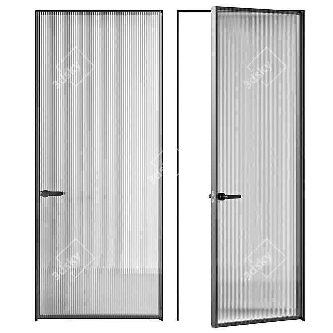 Modern Interior Doors Collection 3D model image 6