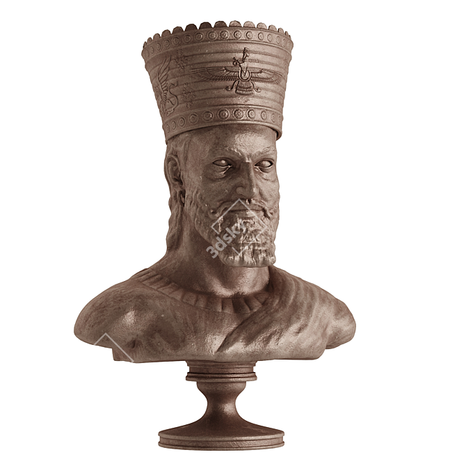 King Cyrus Sculpture: Majestic Replica 3D model image 4