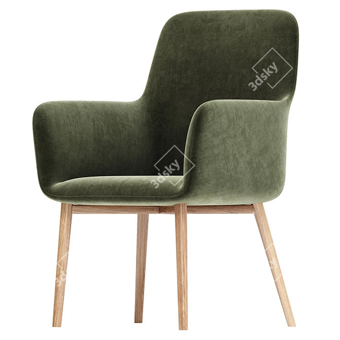 Contemporary Mark Armchair Collection 3D model image 2