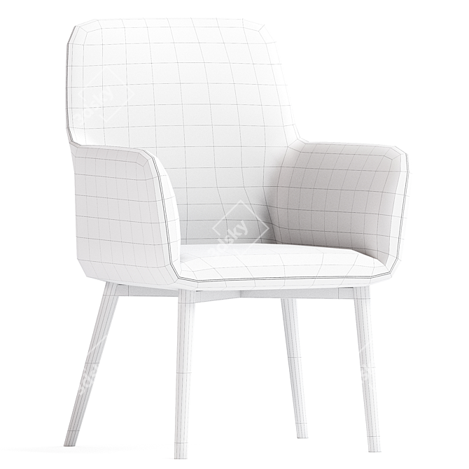 Contemporary Mark Armchair Collection 3D model image 4