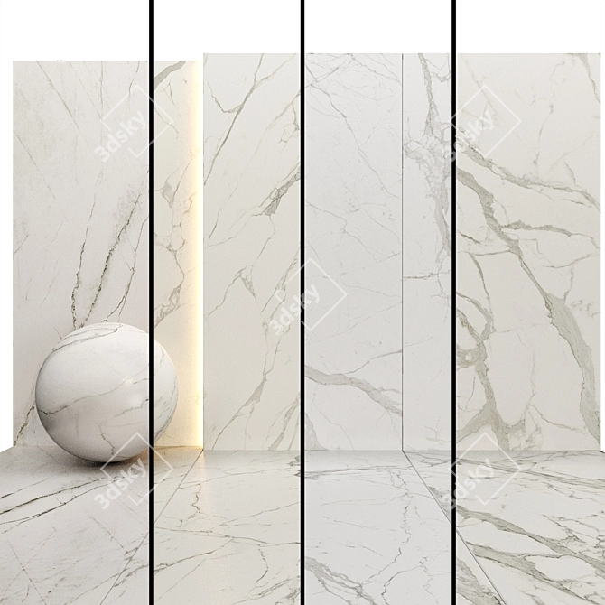 Luxury Marble Texture Set 3D model image 1