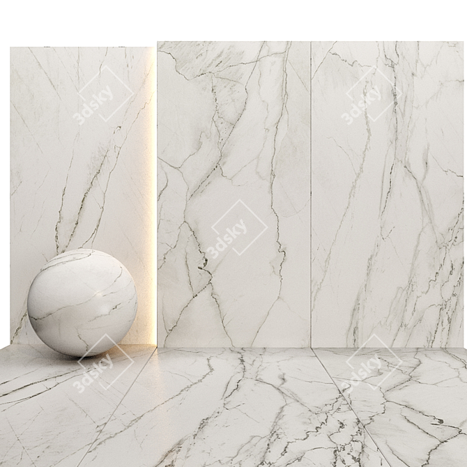 Luxury Marble Texture Set 3D model image 2