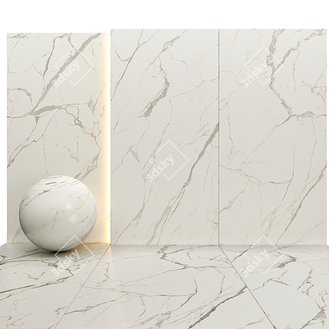 Luxury Marble Texture Set 3D model image 3