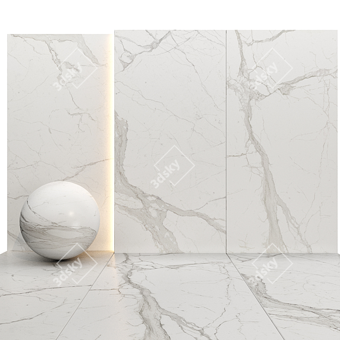 Luxury Marble Texture Set 3D model image 4