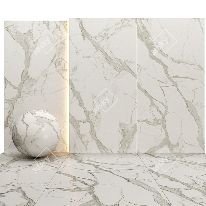 Luxury Marble Texture Set 3D model image 5