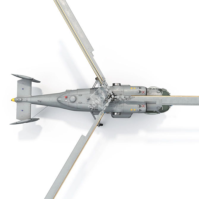 Soviet Ka-27 Helicopter Model 3D model image 4