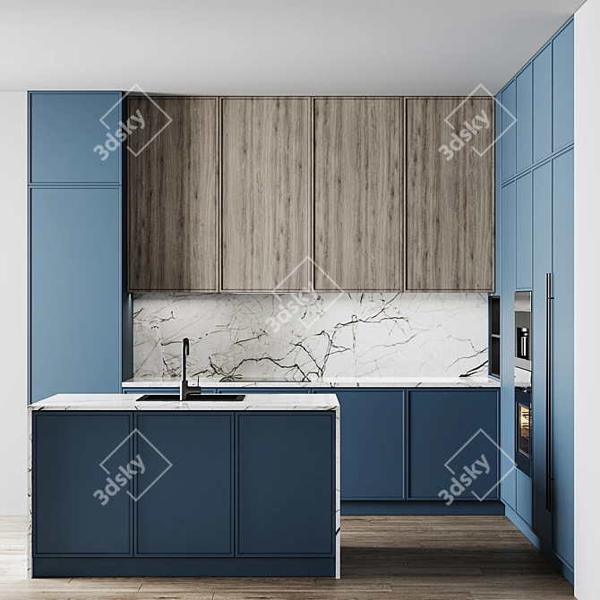 Modern Miele Kitchen Set 3D model image 2