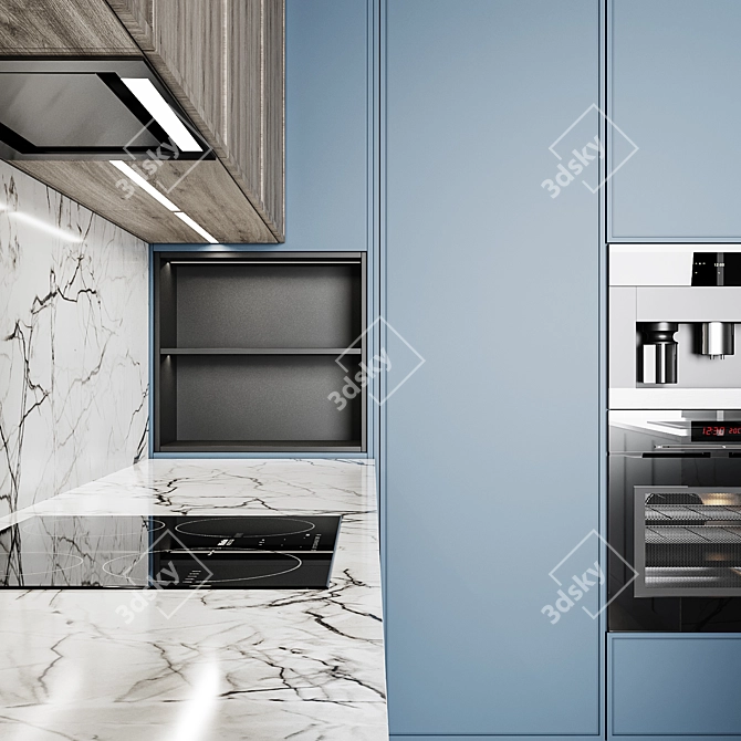 Modern Miele Kitchen Set 3D model image 3