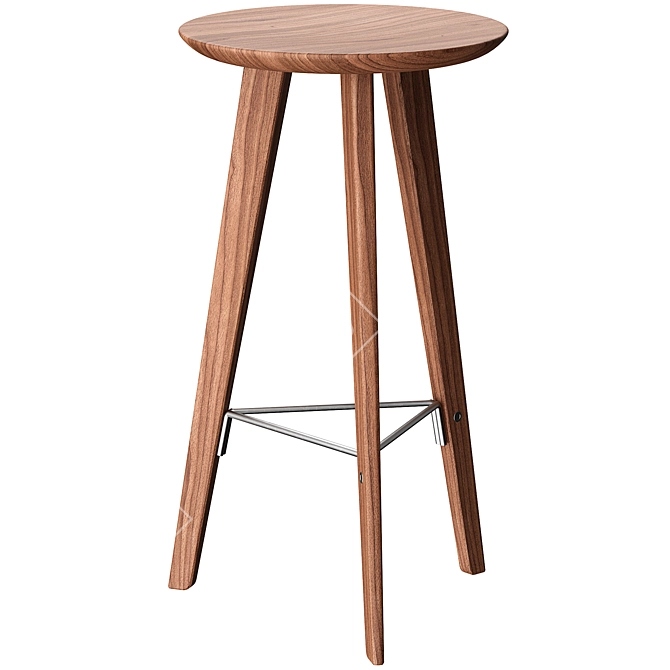  Zanotta Ido Bar Stool 3D model image 1