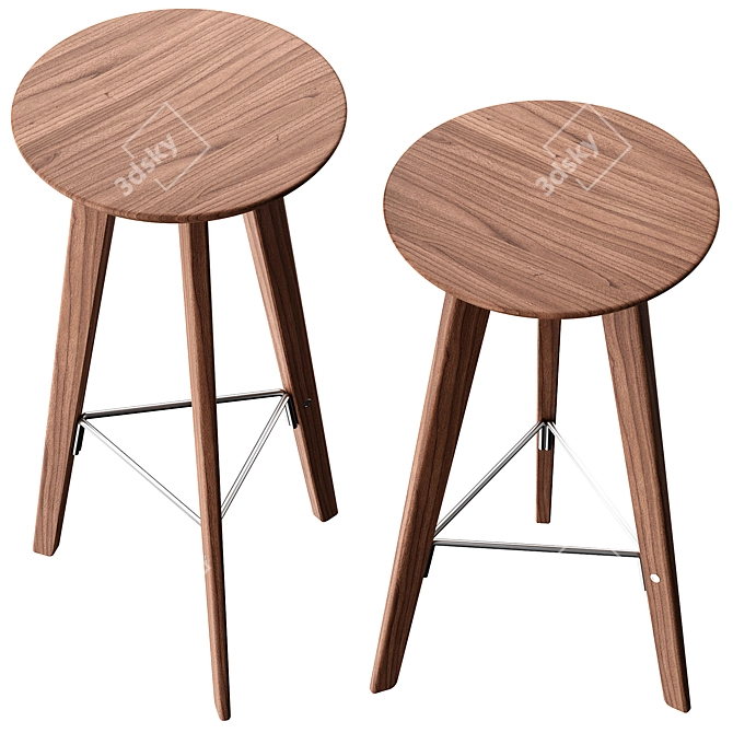  Zanotta Ido Bar Stool 3D model image 3