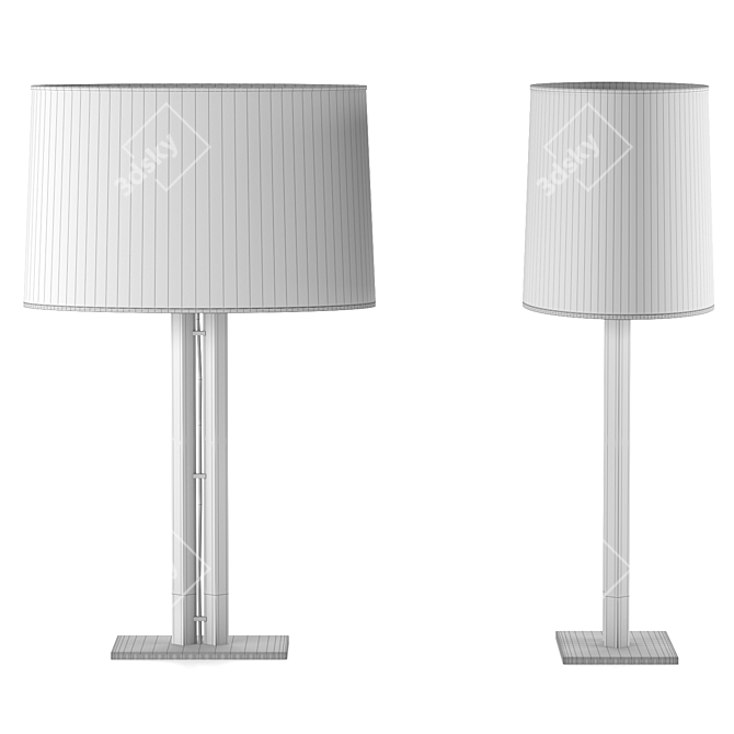 Elegant Bruno Bakar Table Lamp 3D model image 4